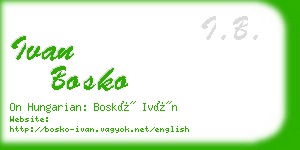 ivan bosko business card